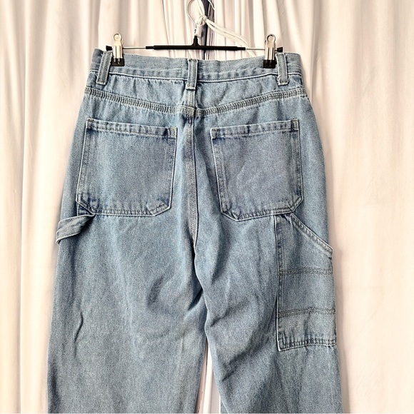 Simple Society Sz 5/27 Washed Blue Skaters, Baggy, Carpenters, Cargo Jeans - Picture 6 of 8